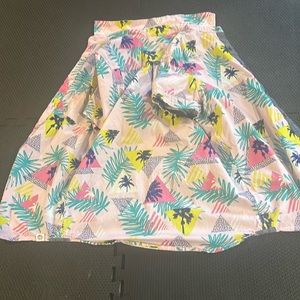 Pink tropical button up shirt size adult small